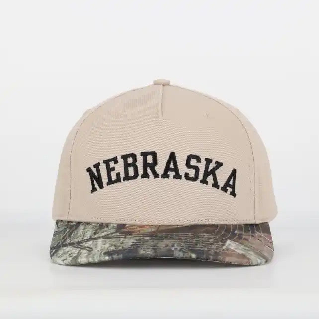 Nebraska Camo Hat – Disohrted Vintage - Main Image
