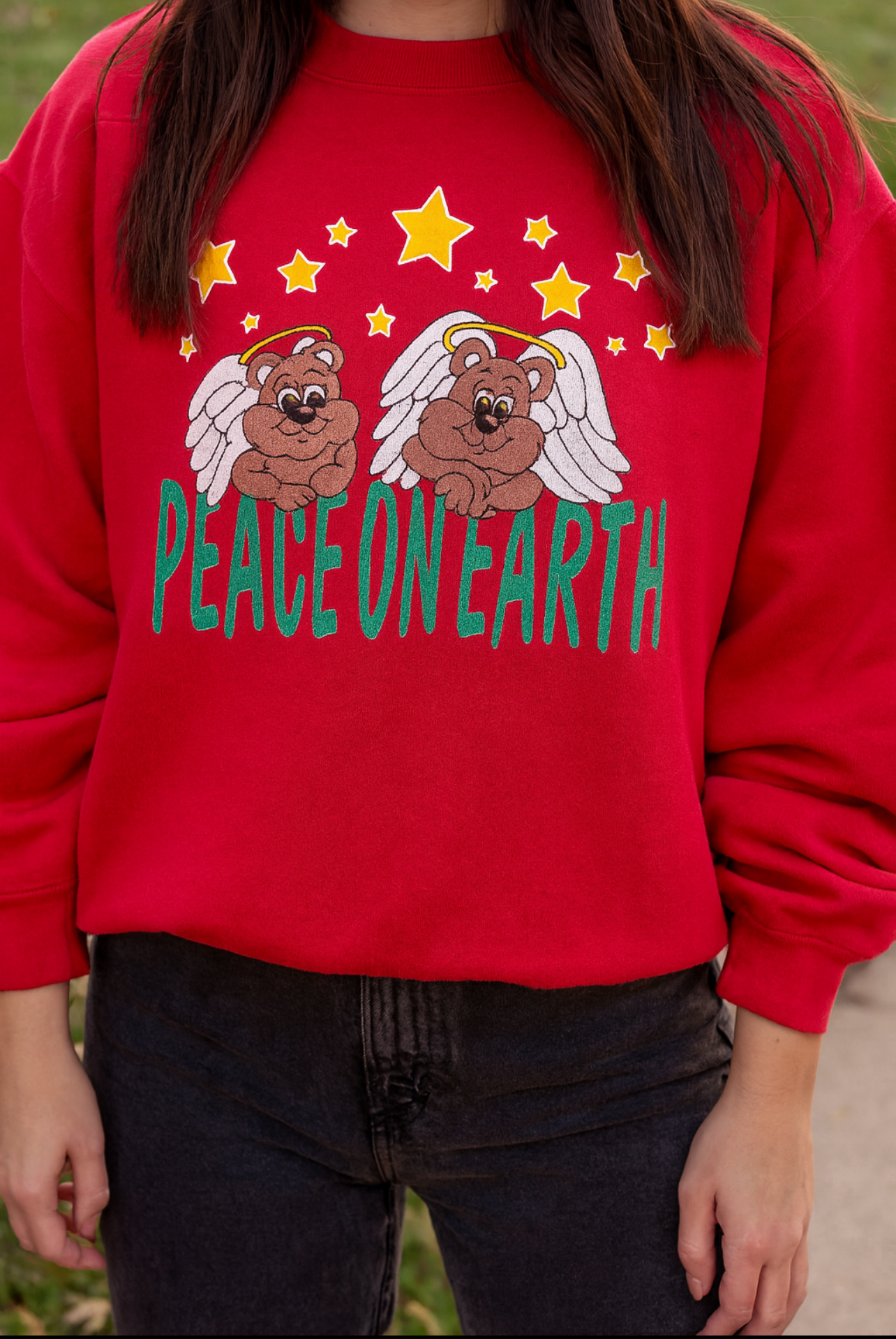 Vintage peace on earth crewneck