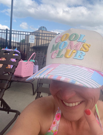 Cool moms club pastel trucker hat