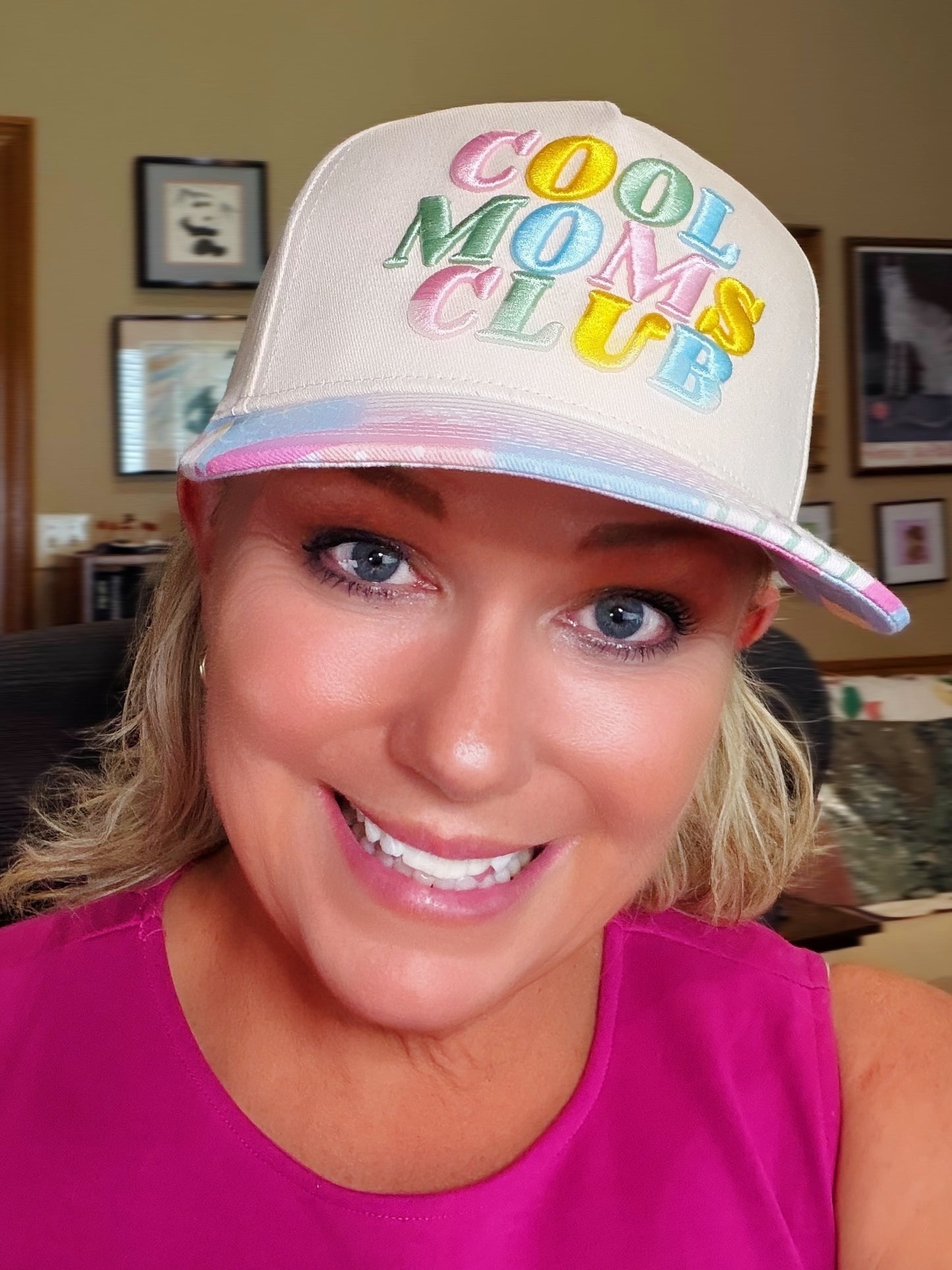 Cool moms club pastel trucker hat