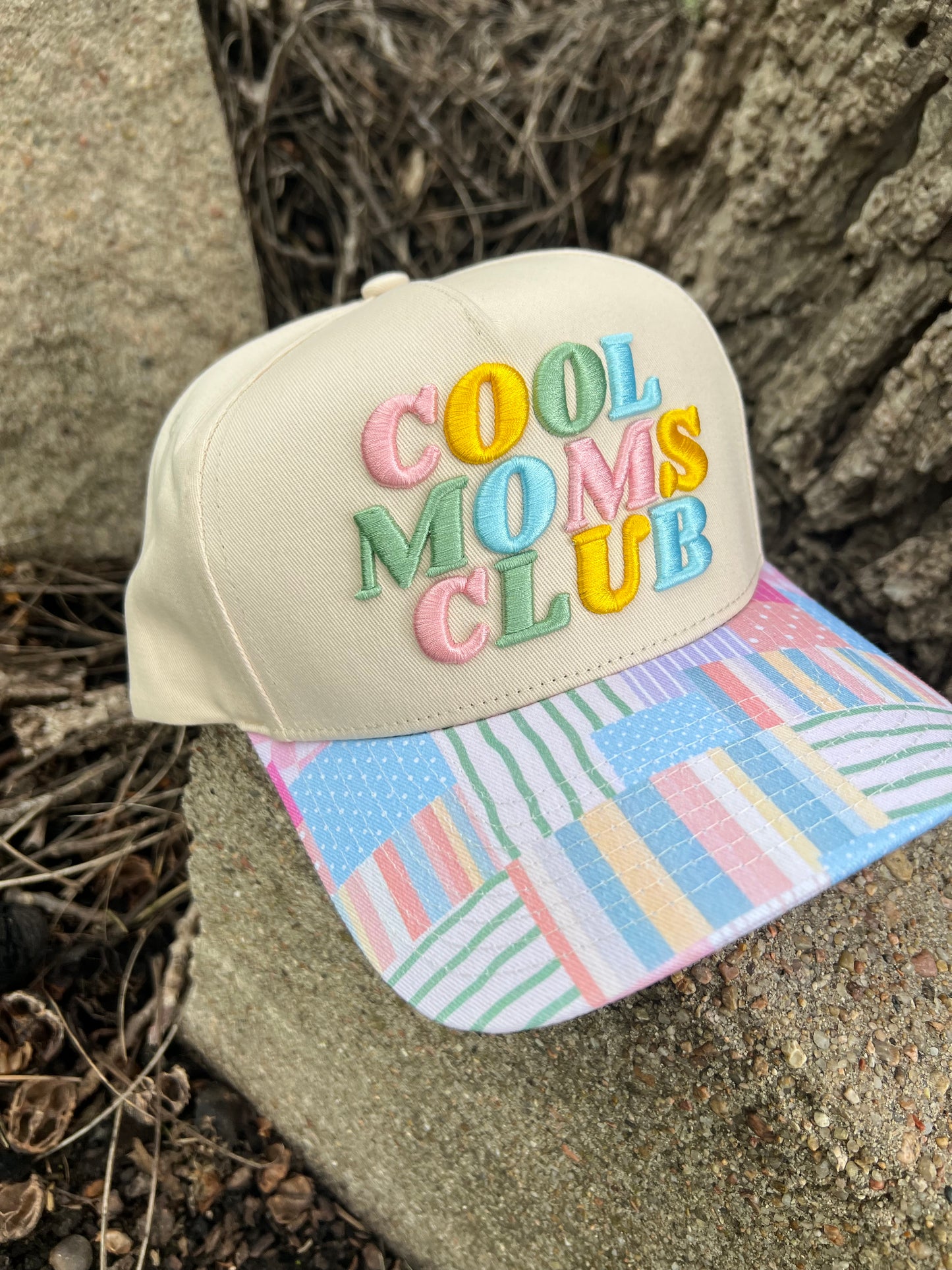 Cool moms club pastel trucker hat