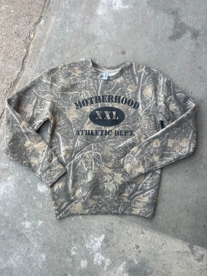 Motherhood camo crewneck