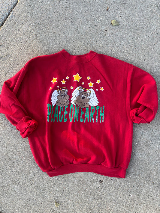 Vintage peace on earth crewneck