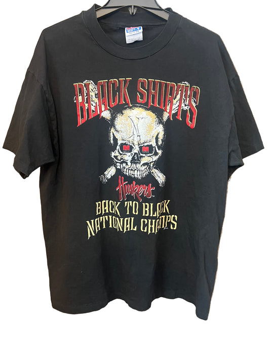 Vintage black shirts tee