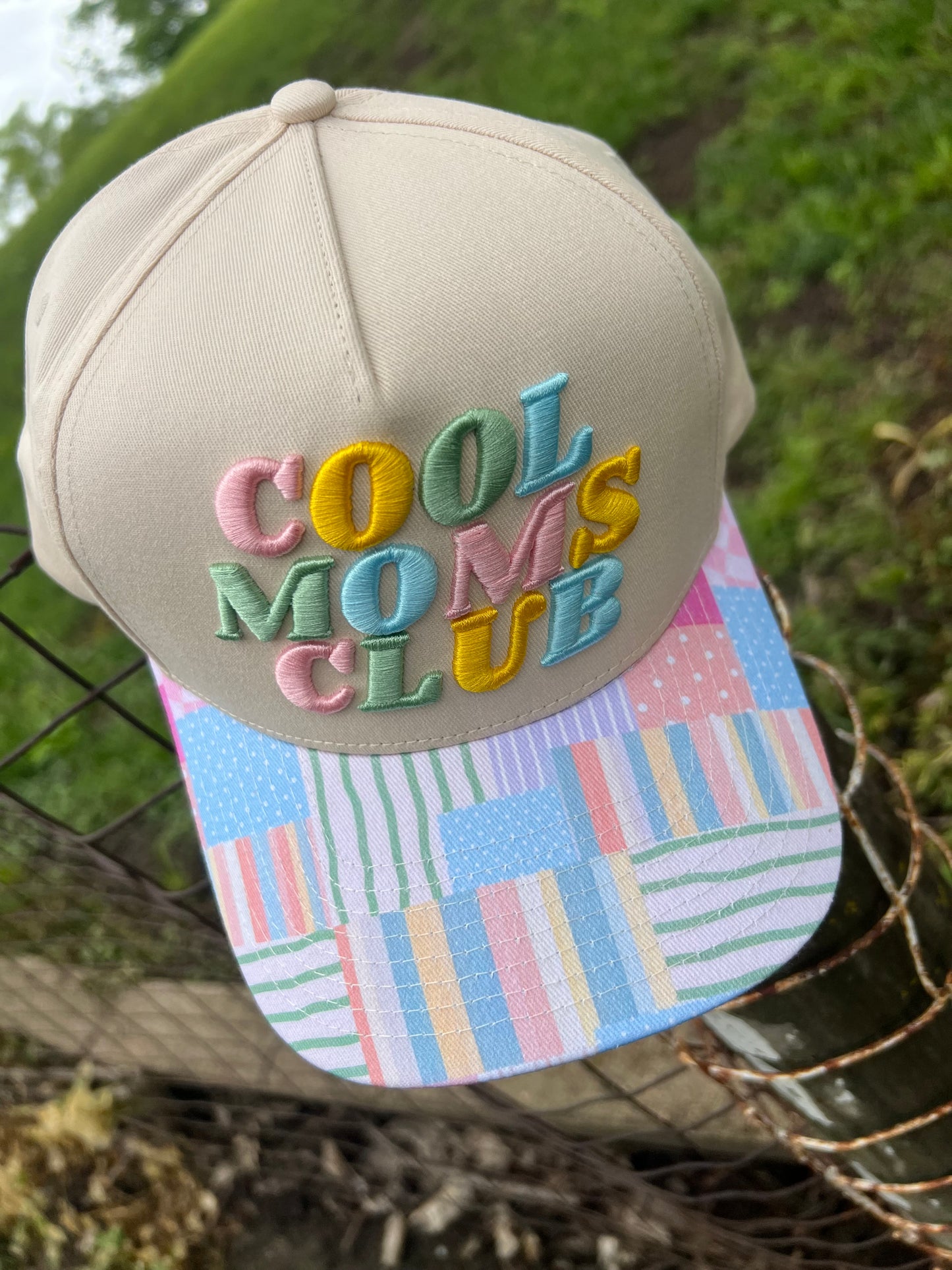 Cool moms club pastel trucker hat