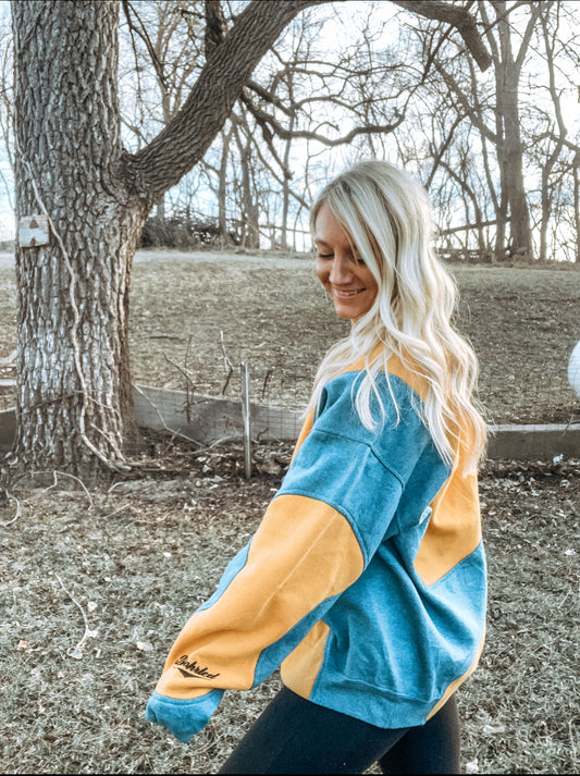 Upcycled disohrted crewneck