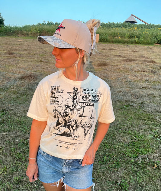 COOL MOMS CLUB TEE- Full of grit, grace and second chances