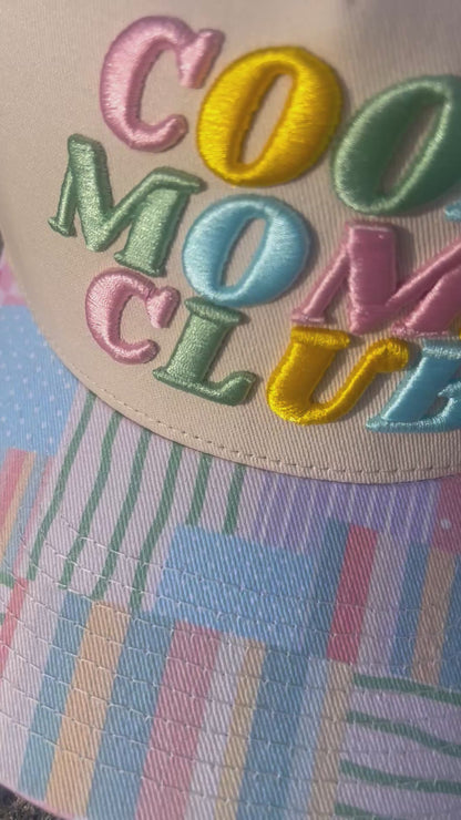 Cool moms club pastel trucker hat